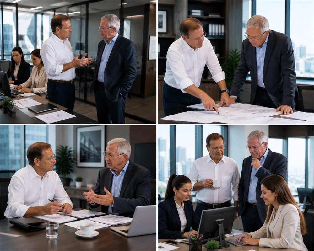 Anwalt und Team in einer Fallbesprechung